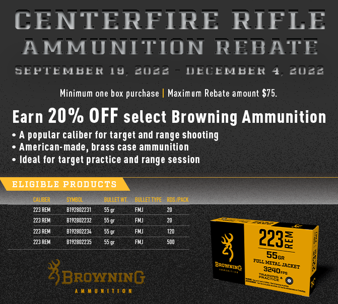 Centerfire Rifle Ammunition Rebate