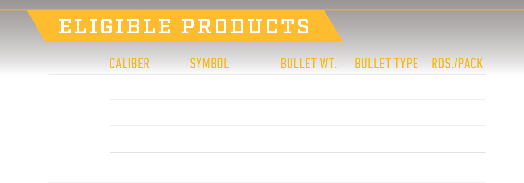 Eligible Browning Centerfire Rifle Ammunition include: 223 Rem - B192802231, B192802232, B192802234, B192802235